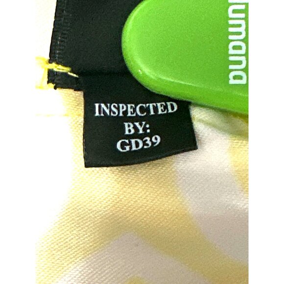 Alyx Yellow Geometric Sheath Dress Sleeveless Retro Graphic Print Size 14 - Picture 12 of 15